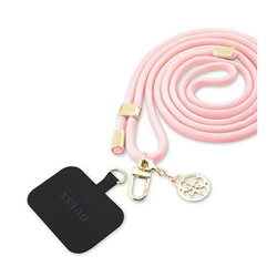 Guess CBDY Cord Nylon 4G Metal Charm - Uniwersalny pasek do telefonu (różowy) (GUOUCNMG4EP)