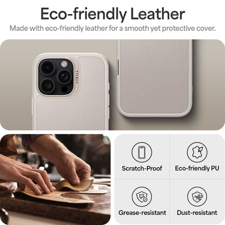 Spigen Cyrill Kajuk Mag MagSafe - Etui do iPhone 16 Pro Max (Cream) (ACS08396)