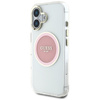 Guess IML Metal Colored Circle Classic Logo MagSafe - Etui do iPhone 16 (różowy) (GUHMP16SHTDRCEDP)