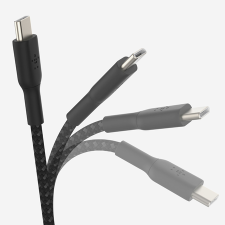 Belkin Kabel USB C na USB C 60W oplot, czarny 0,15m (CAB004BT0MBK)
