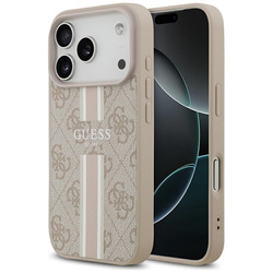 Guess 4G Printed Stripes MagSafe - Etui iPhone 17 Pro (różowy) (GUHMP17LP4RPSP)