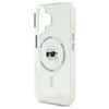 Karl Lagerfeld IML Metal Karl Head MagSafe - Etui iPhone 16 (biały) (KLHMP16SHLSKIH)