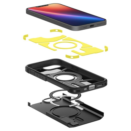 Spigen Tough Armor Mag MagSafe - Etui do iPhone 16e (Czarny) (ACS09137)