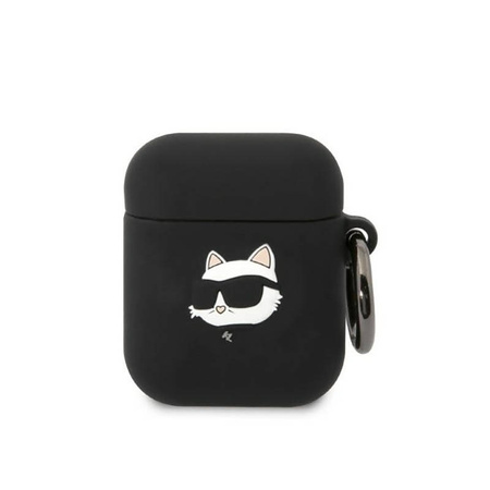 Karl Lagerfeld Silicone NFT Choupette Head 3D - Etui AirPods 1/2 gen (czarny) (KLA2RUNCHK)
