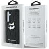 Karl Lagerfeld Leather Monogram Pin Logo Choupette Head - Etui Samsung Galaxy S25 (czarny) (KLHCS25SPGKLCHPK)