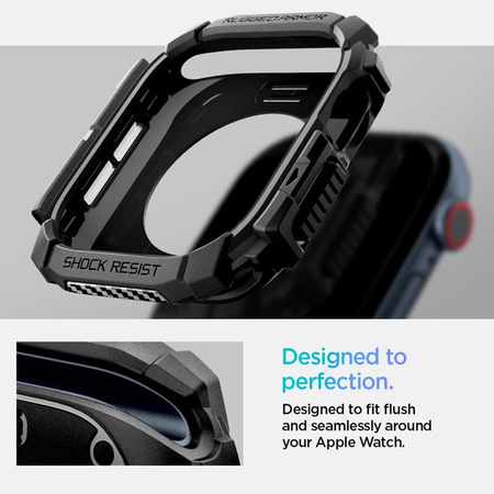 Spigen Rugged Armor - Obudowa do Apple Watch 10 42 mm (Matte Black) (ACS08585)