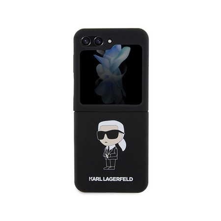 Karl Lagerfeld Silicone Ikonik - Etui Samsung Z Flip 5 (czarny) (KLHCZF5SNIKBCK)