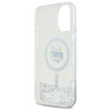 Karl Lagerfeld Liquid Glitter Choupette Head MagSafe - Etui iPhone 16 (przezroczysty) (KLHMP16SLGCHSGH)