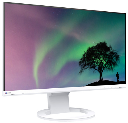 EIZO FlexScan EV2480-WT - monitor LCD IPS 23,8", 1920 x 1080 (16:9), IPS, flicker free, autoregulacja jasności, złącza USB-C (power delivery 70W), DisplayPort i HDMI (biały) (EV2480-WT)