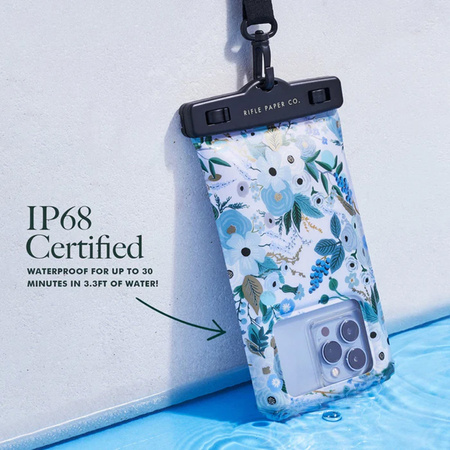Rifle Paper Waterproof Floating Pouch - Etui wodoodporne do smartfonów do 6.7" (Garden Party Blue) (RP050044)