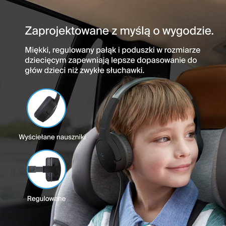 Belkin Słuchawki dla dzieci, nauszne, czarne (AUD004BTBK)