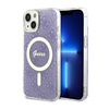 Guess 4G MagSafe - Etui iPhone 14 (Purpurowy) (GUHMP14SH4STU)