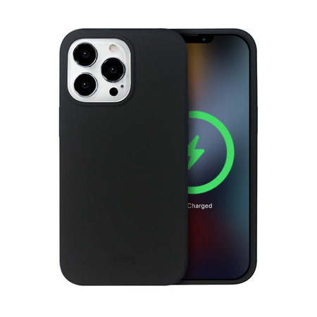 Crong Color Cover Magnetic - Etui iPhone 13 Pro Max MagSafe (czarny) (CRG-COLRM-IP1367-BLK)