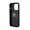 BMW Leather Carbon Blue Line MagSafe - Etui iPhone 15 Pro (czarny) (BMHMP15L22NBCK)