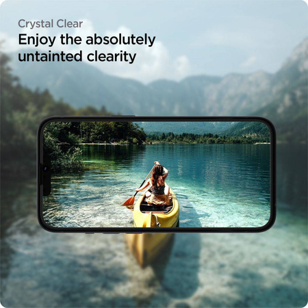 Spigen Alm Glass FC 2-Pack - Szkło hartowane do iPhone 16e / iPhone 14 / iPhone 13 / iPhone 13 Pro 2 szt (Czarna ramka) (AGL03387)