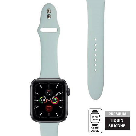 Crong Liquid - Pasek do Apple Watch 44/45/46/49 mm (miętowy) (CRG-44LQB-GRN)