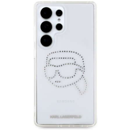Karl Lagerfeld Rhinestones Karl Head Logo - Etui Samsung Galaxy S25 Ultra (przezroczysty) (KLHCS25LHKHDCELT)