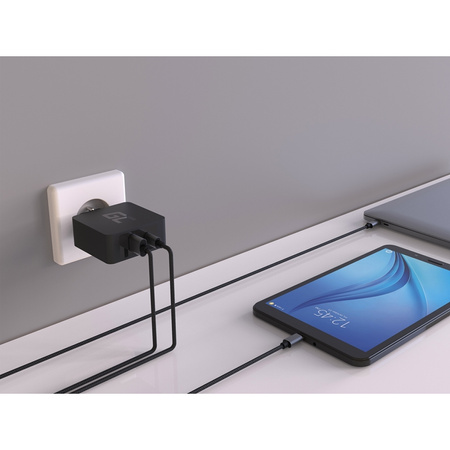 Green Cell - Ładowarka USB-C 45W PD z przewodem USB-C i dodatkowym portem USB (CHAR10)