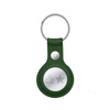 Crong Leather Case with Key Ring – Skórzane etui ochronne brelok do Apple AirTag (zielony) (CRG-ATL-OLV)