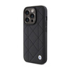 BMW Leather Quilted - Etui iPhone 15 Pro Max (czarny) (BMHCP15X22RQDK)