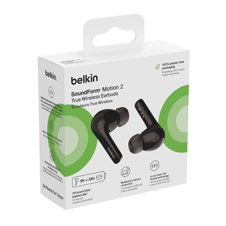 Belkin SOUNDFORM Motion Słuchawki bezprzewodowe douszne, czarne (AUC010BTBK)