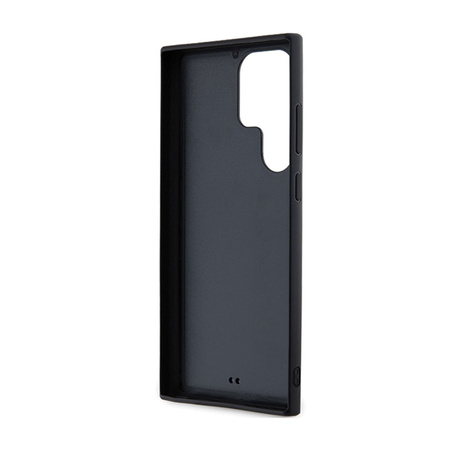 Karl Lagerfeld 3D Rubber Glitter Logo - Etui Samsung Galaxy S23 Ultra (czarny) (KLHCS23L3DMBKCK)