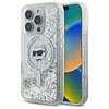 Karl Lagerfeld Liquid Glitter Choupette Head MagSafe - Etui iPhone 16 Pro (przezroczysty) (KLHMP16LLGCHSGH)