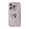 Karl Lagerfeld Ring Stand Karl & Choupette MagSafe - Etui iPhone 15 Plus (różowy) (KLHMP15MHMRSKCP)