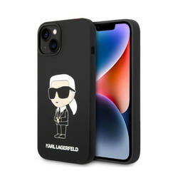 Karl Lagerfeld Silicone NFT Ikonik - Etui iPhone 14 Plus (czarny) (KLHCP14MSNIKBCK)