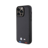 BMW Leather Hot Stamp Tricolor - Etui iPhone 15 Pro Max (czarny) (BMHCP15X22PTDK)