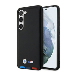 BMW Leather Hot Stamp Tricolor - Etui Samsung Galaxy S23+ (czarny) (BMHCS23M22PTDK)