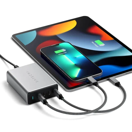 Satechi GaN Charger 165W - ładowarka sieciowa 165W, 4x USB-C - gwiezdna szarość (ST-UC165GM-EU)