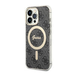 Guess 4G MagSafe - Etui iPhone 13 Pro (Czarny) (GUHMP13LH4STK)