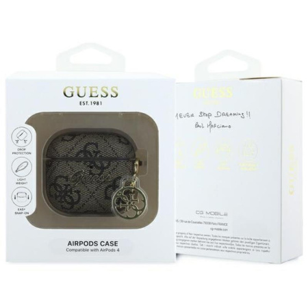 Guess 4G Charm Collection - Etui AirPods 4 (brązowy) (GUA4G4GSMW)