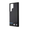 BMW Leather Carbon Blue Line - Etui Samsung Galaxy S24 Ultra (czarny) (BMHCS24L22NBCK)
