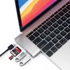 Satechi Hub z USB-C na 2x USB, SD, microSD - Srebrny (ST-TCUPS)