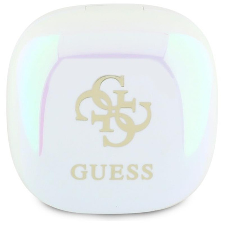 Guess 4G Printed Logo - Słuchawki Bluetooth TWS + etui ładujące (biały) (GUTWSJ144ESH)