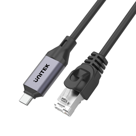 Unitek Kabel Ethernet USB C RJ-45 LAN, przewód sieciowy, 3m (C18148AGY01-3M)