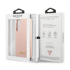 Guess Silicone Script Metal Logo - Etui Samsung Galaxy S23+ (różowy) (GUHCS23MLSLMGPP)