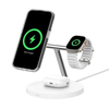 Belkin Stacja do ładowania bezprzewodowego na iPhone, Apple Watch, AirPods, Qi2 15W, biała (WIZ032KQWH)