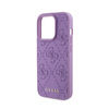 Guess Leather 4G Stamped - Etui iPhone 15 Pro (fioletowy) (GUHCP15LP4EPMU)