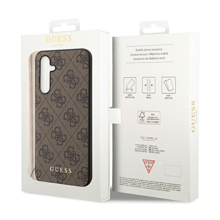 Guess 4G Charms Collection - Etui Samsung Galaxy S23 FE (brązowy) (GUHCS23FEGF4GBR)