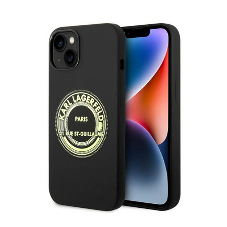 Karl Lagerfeld Silicone RSG - Etui iPhone 14 Plus (czarny) (KLHCP14MSRSGRCK)