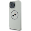 Karl Lagerfeld Silicone Double Heads And Circle MagSafe - Etui do iPhone 16 Pro (beżowy) (KLHMP16LSKCHTCE)