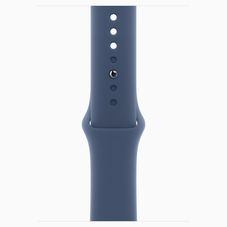 Apple Watch Series 10 GPS 46mm Koperta z aluminium w kolorze srebrnym, pasek sportowy w kolorze denim - M/L (MWWM3ET/A)