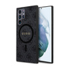 Guess 4G Collection Leather Metal Logo MagSafe - Etui Samsung Galaxy S24 Ultra (czarny) (GUHMS24LG4GFRK)