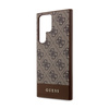 Guess 4G Bottom Stripe Metal Logo Collection - Etui Samsung Galaxy S24 Ultra (brązowy) (GUHCS24LG4GLBR)