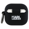 Karl Lagerfeld Silicone Karl Head 3D - Etui AirPods 4 (czarny) (KLA4RUNIKK)