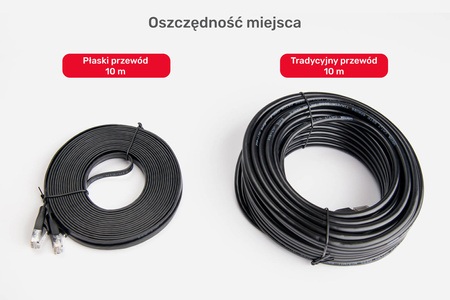 Unitek Kabel sieciowy płaski Ethernet Cat.7 10m - czarny (C1897BK-10M)