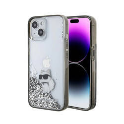 Karl Lagerfeld Liquid Glitter Choupette - Etui iPhone 15 (przezroczysty) (KLHCP15SLKCNSK)